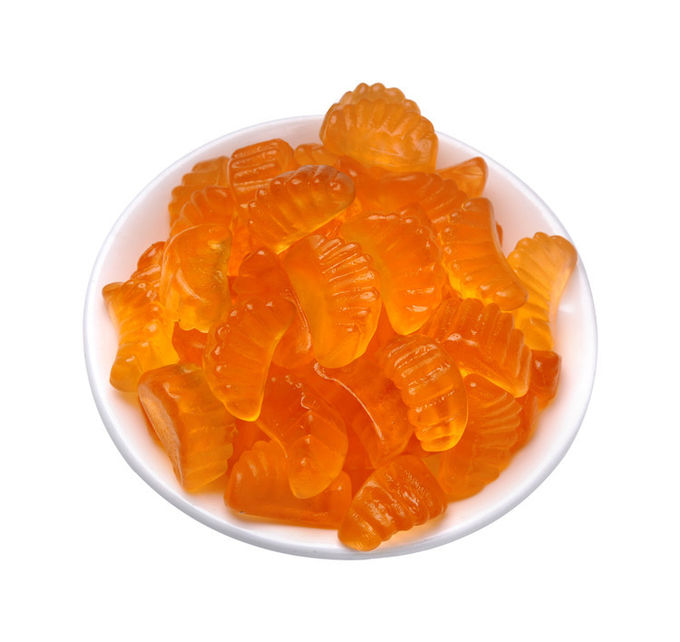 おかしい形の自然な粘着性のビタミン、びん1本あたりのオレンジ粘着性キャンデー200g